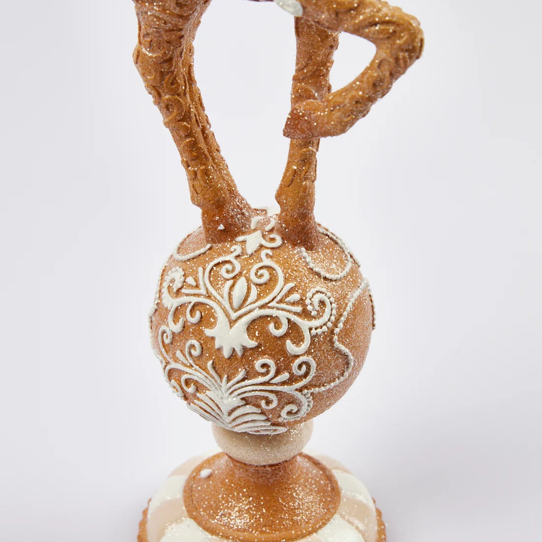 EDG Enzo De Gasperi Decoro Natale Renna Marzapane H 38 Cm Hazelnut