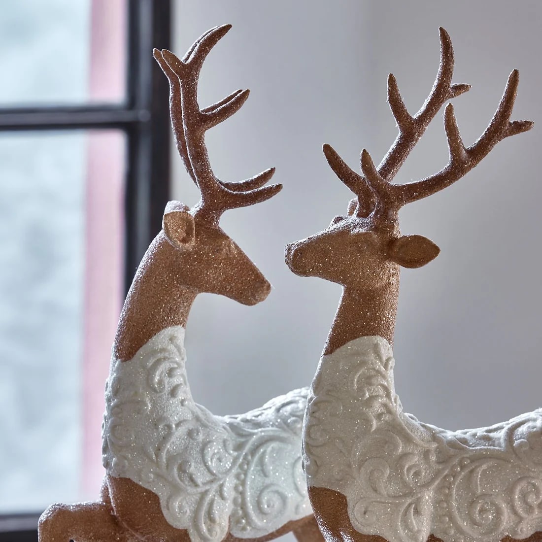 EDG Enzo De Gasperi Decoro Natale Renna Marzapane H 44 Cm L 27 cm L 11 Cm Hazelnut 1 Pz