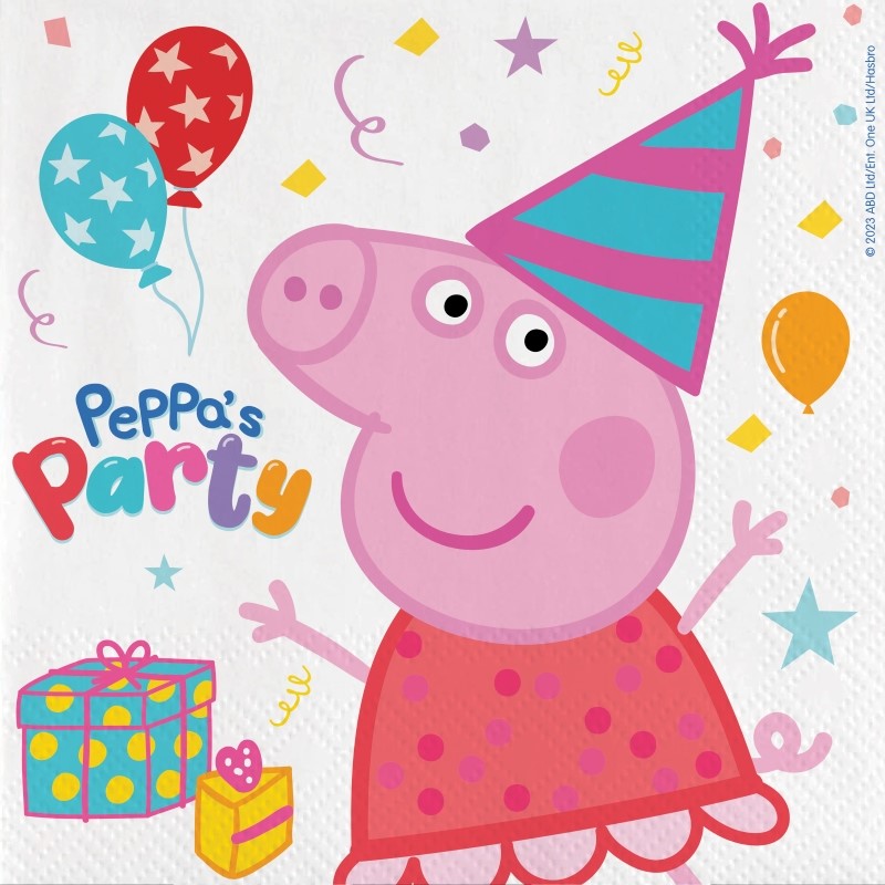 big party big party tovaglioli carta peppa pig 33 x 33 cm cf 20 pz ean 8435743000253