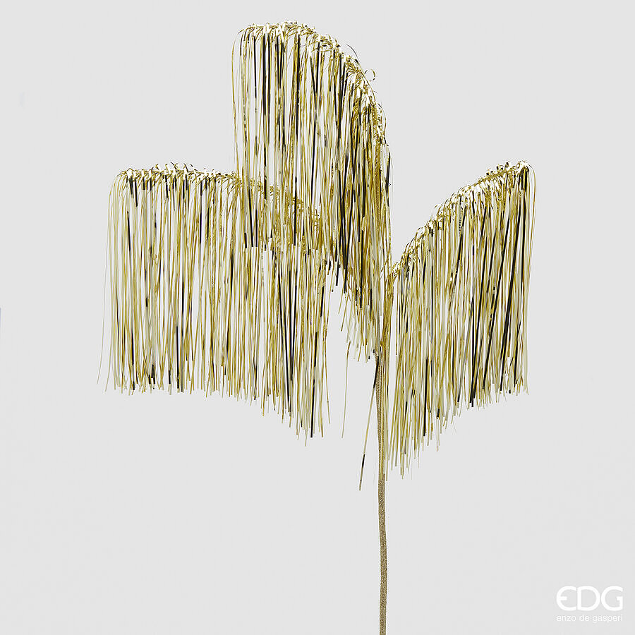 EDG Enzo De Gasperi Decoro Natale Frange Ramo X 3 H 103 Gold