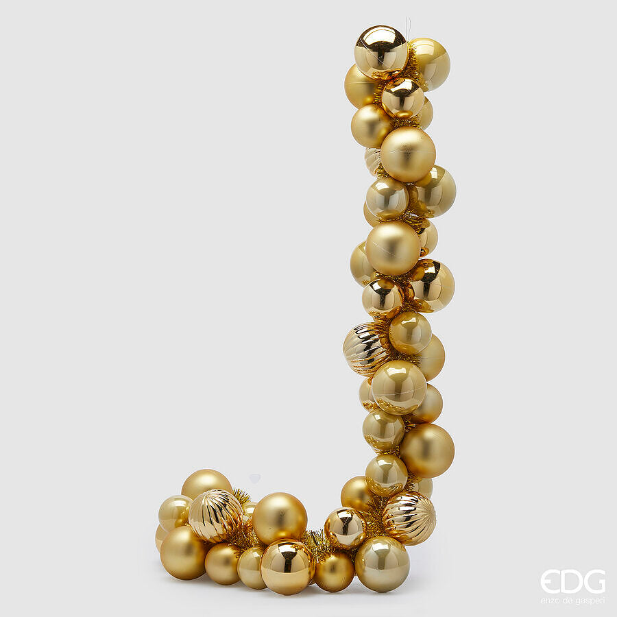 EDG Enzo De Gasperi Festone Natale PalleMix X 50 L 170 Cm D 8 Cm D 10 Cm Gold