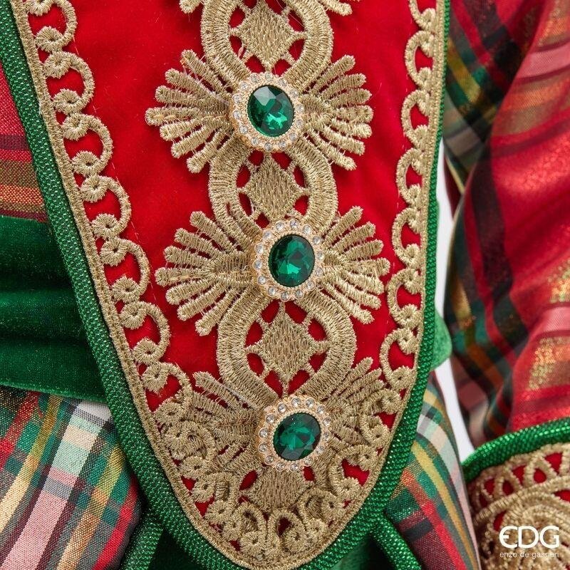 EDG Enzo De Gasperi Decoro Soldatino Green Red H96 cm – Decorazione di Natale