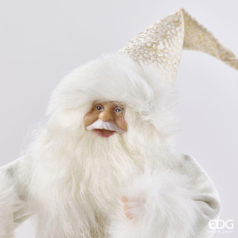 EDG Enzo De Gasperi Decoro Babbo Natale White Gold H31 cm – Decorazione di Natale