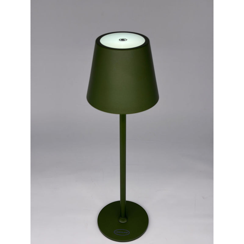 L'Arcolaio Lampada LED Touch Ricaricabile H 38 Cm 10 x 10 Cm IP54 Round Pro Oliva