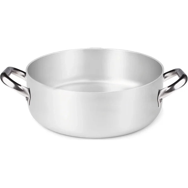 AGNELLI Casseruola Bassa con 2 Maniglie Alluminio 3 mm D 28 cm