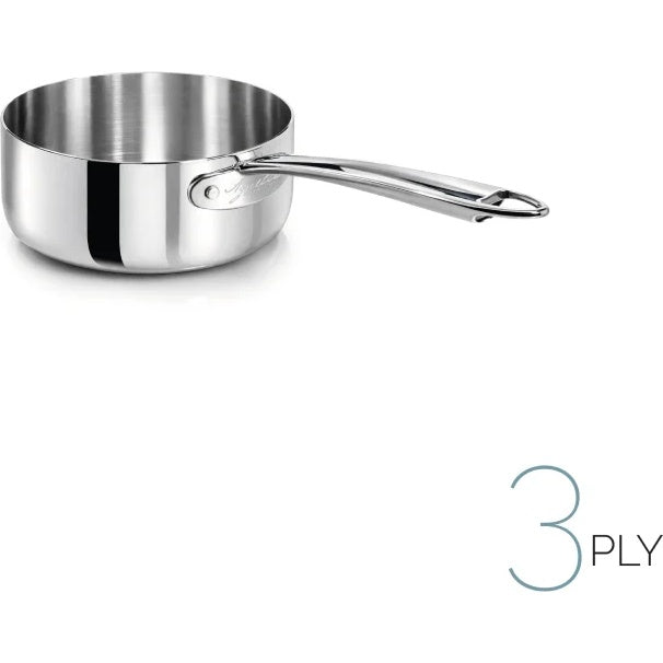 AGNELLI Casseruola Bassa Aluinox 3Ply con 1 Manico Inox 20x6 Cm