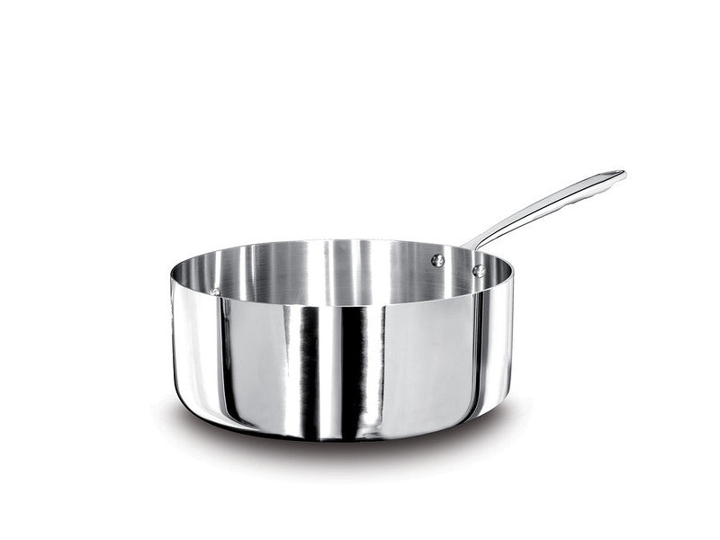 AGNELLI Casseruola Bassa Aluinox 3Ply con 1 Manico Inox 20x6 Cm