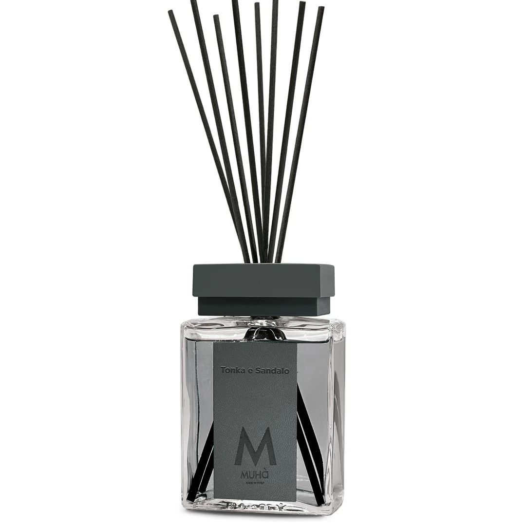 Muhà Luxe Perfume Diffusore Ambiente con Bastoncini Tonka e Sandalo