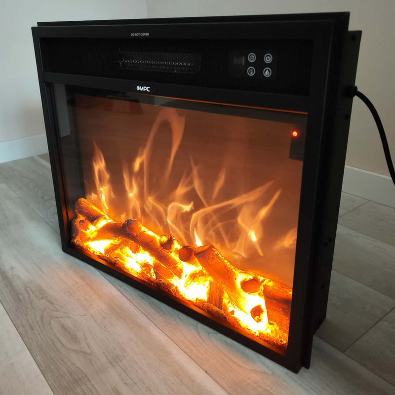 SINED Vulcano Caminetto Elettrico da Incasso 49,5 x 60 x 15 cm – Camino Decorativo Moderno per Arredo Casa