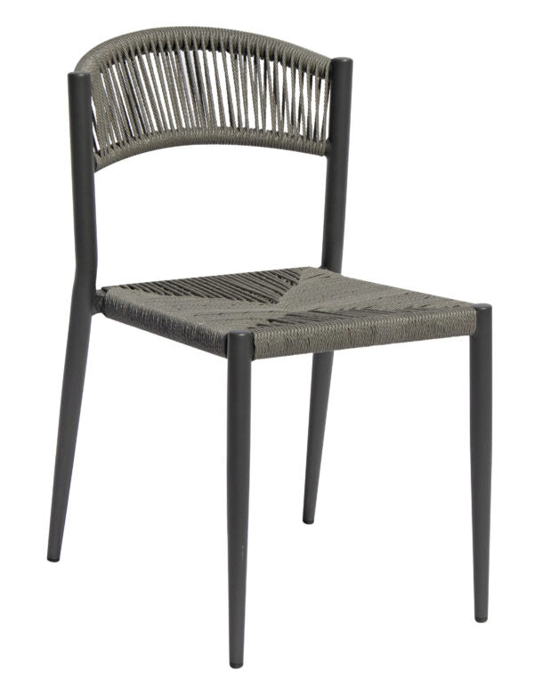 moia greenwood moia greenwood sedia milano alluminio con corda grigio antracite