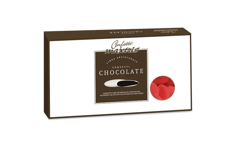 Maxtris Confetti Cioccolato Fondente Classico Rosso 1 Kg