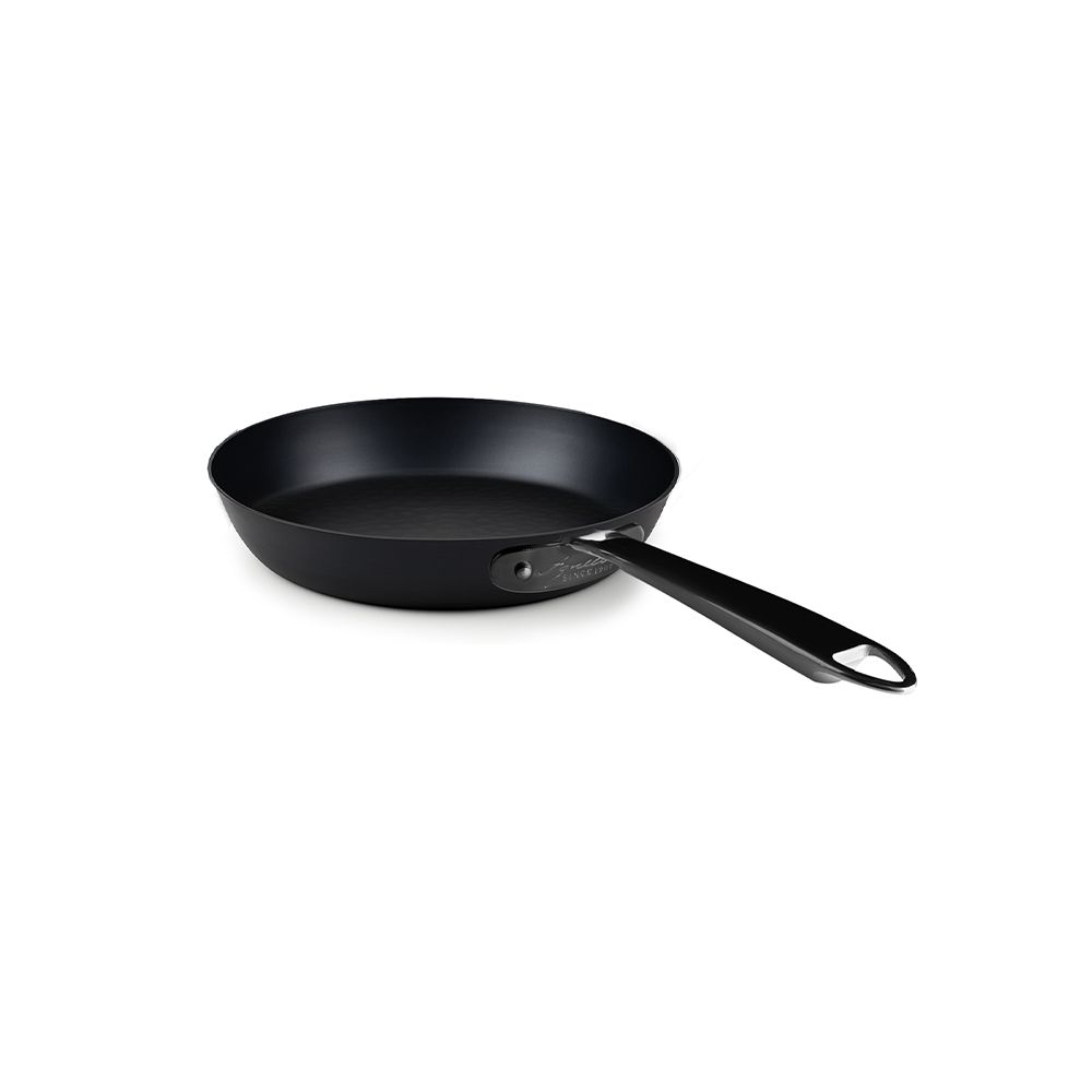 AGNELLI Padella ferro nitrurato con 1 Manico Inox Pvd Nero D 20 Cm