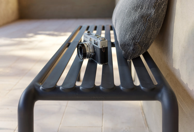 Nardi Doga Bench New Panchina da Esterno Antracinte 102,5 x 44 x 39 cm – Panchina Moderna per Giardino e Terrazzo