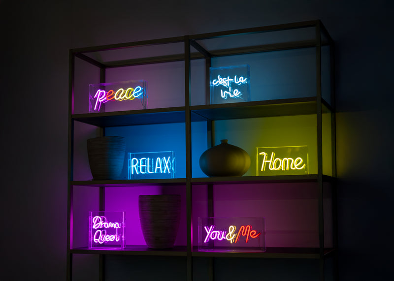 WD LifeStyle Insegna Neon con Cornice in Plexiglass 23 x 13 Cm Decoro Spritz