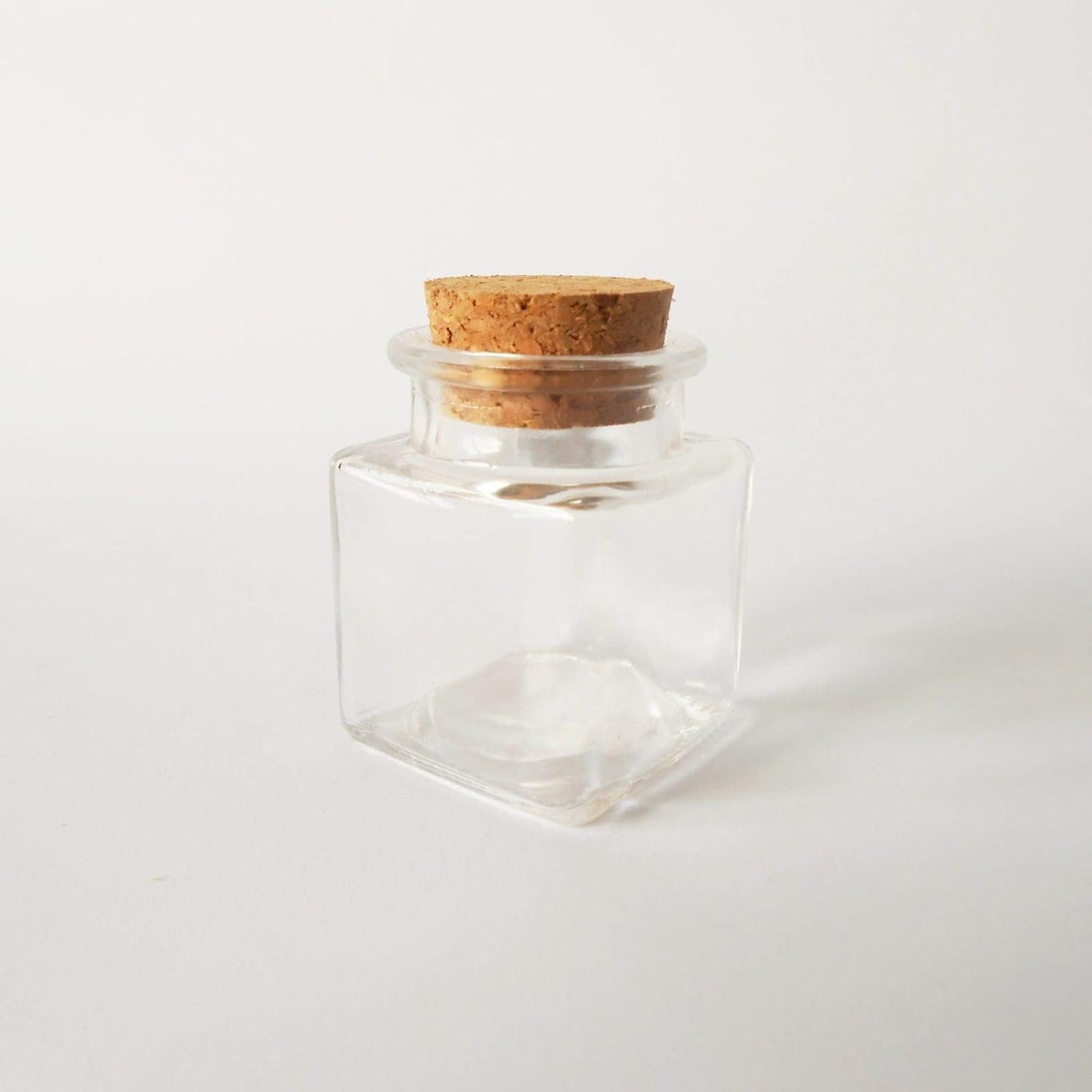 L'Arcolaio 36 x Square Glass Jar Cork Stopper 4x4x4 cm