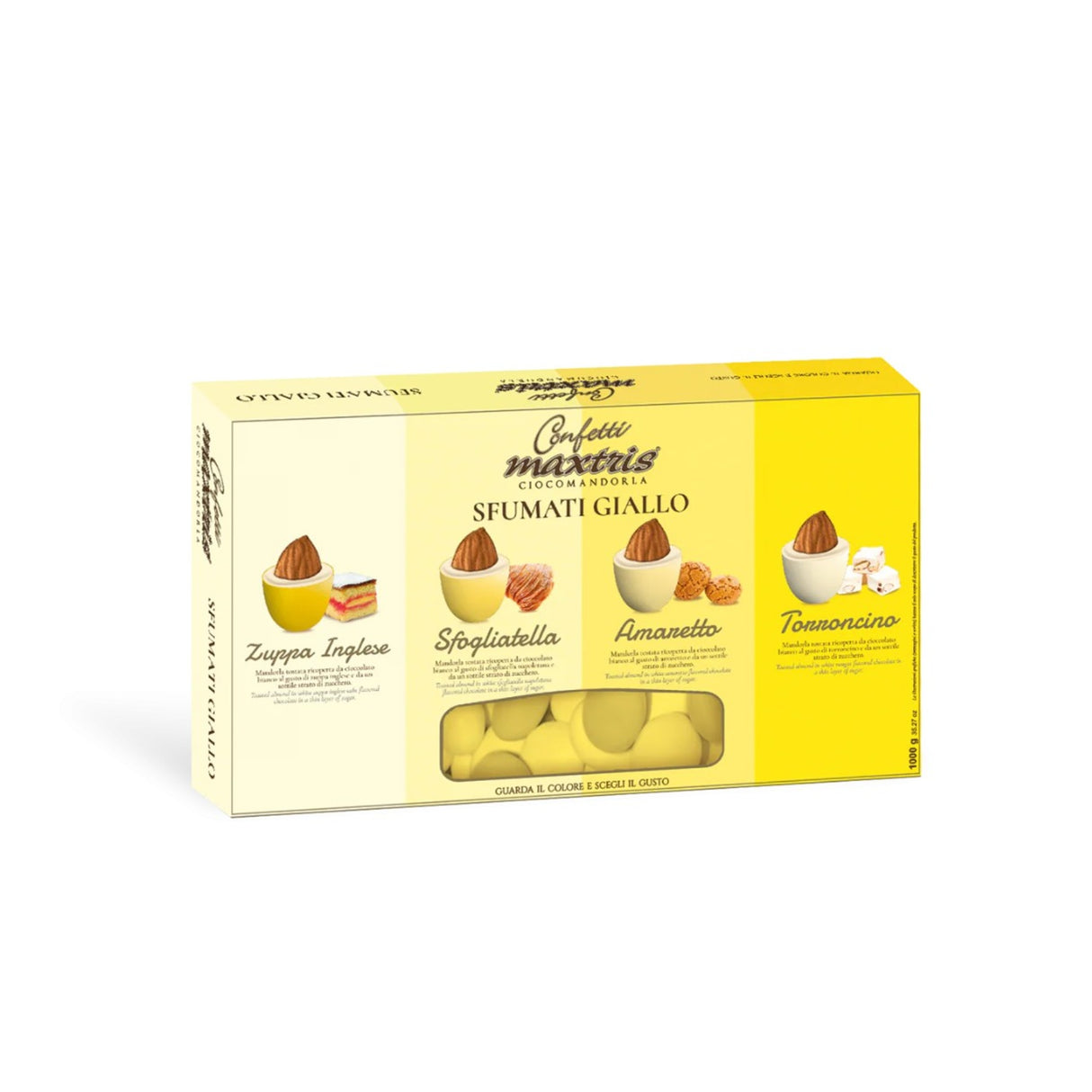 Maxtris Confetti Ciocomandorla Sfumati Giallo 1 Kg