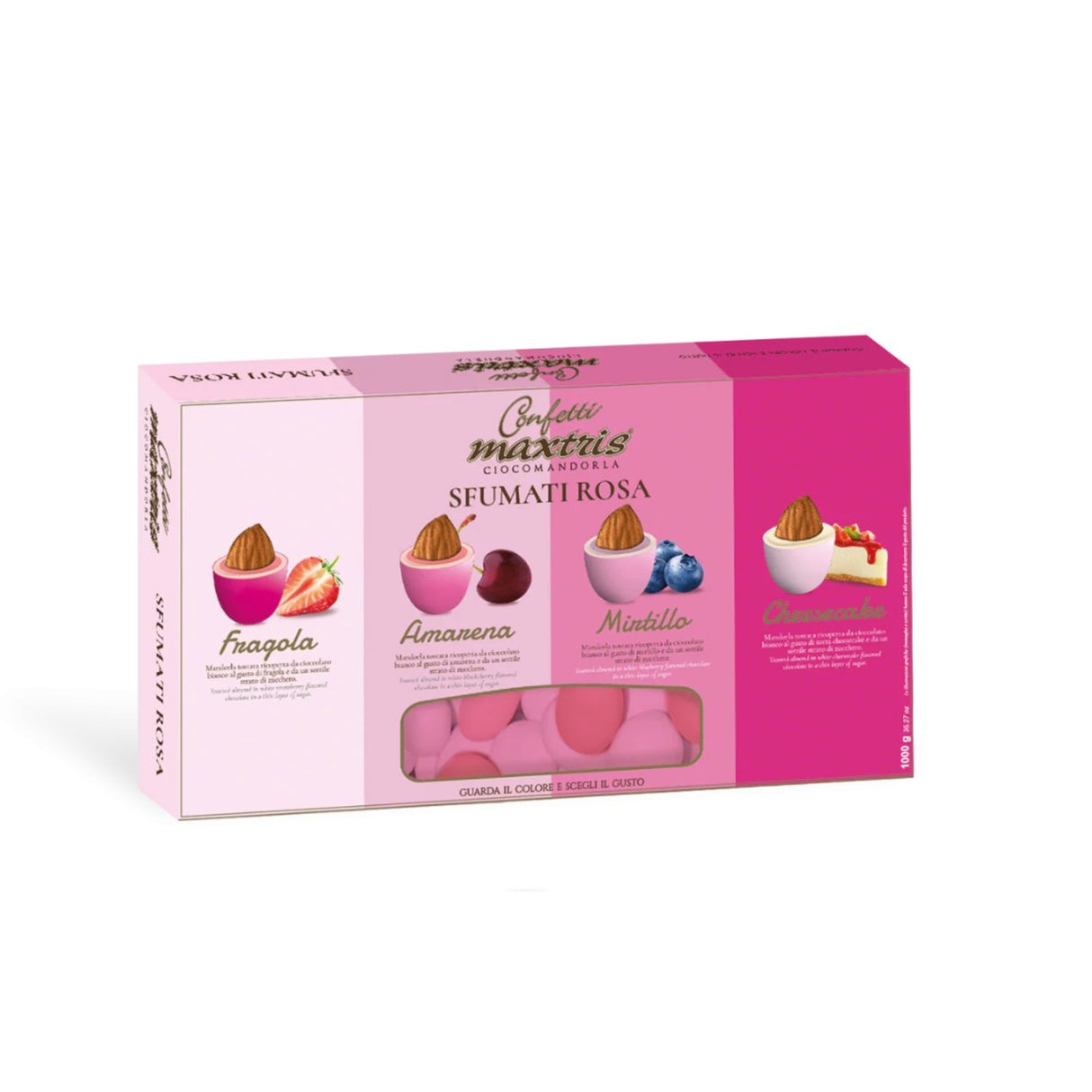 Maxtris Confetti Ciocomandorla Sfumati Rosa 1 Kg