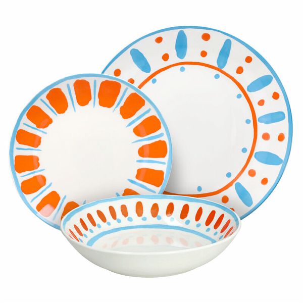 Tognana Servizio Tavola Madison Vietri 18 Pz Porcellana Multicolor