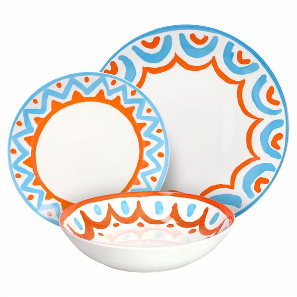 Tognana Servizio Tavola Madison Vietri 18 Pz Porcellana Multicolor