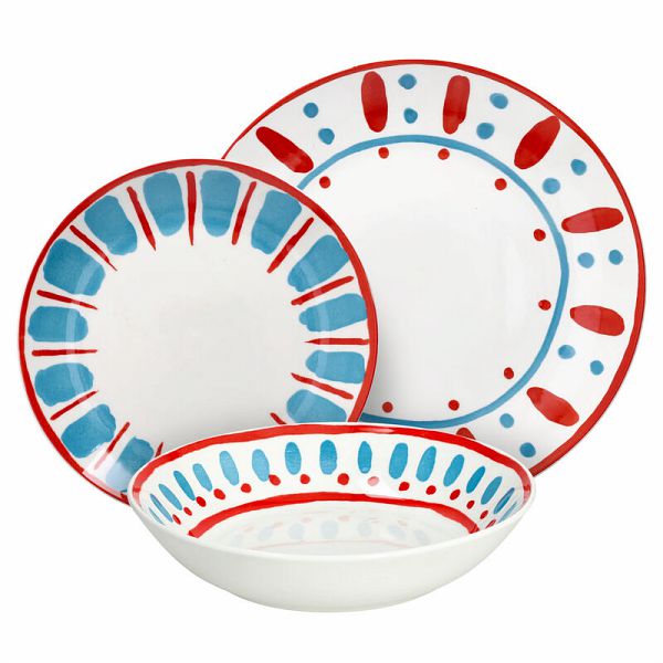 Tognana Servizio Tavola Madison Vietri 18 Pz Porcellana Multicolor