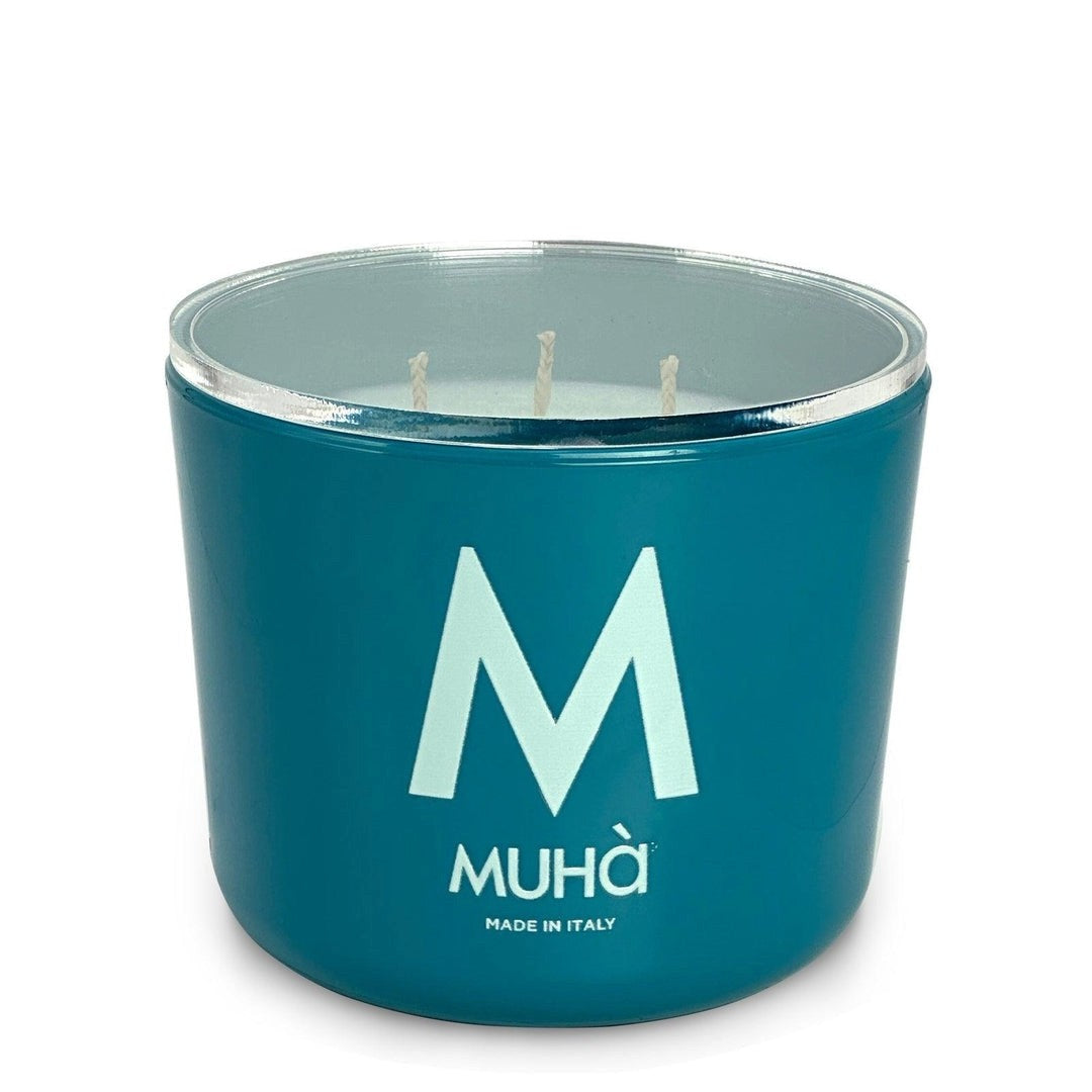 Muhà Candela Profumata Menta e Sandalo 270 g Ø8,9xH9,5 cm – Candela Aromatica Decorativa per la Casa e Idea Regalo