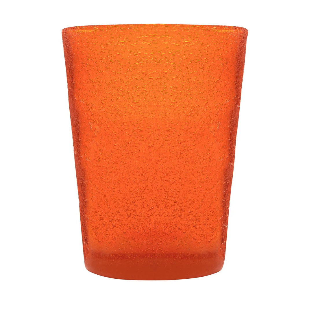 Zani Serafino Bicchiere Tumbler Acqua Arancio in Pasta di Vetro Fatto a Mano
