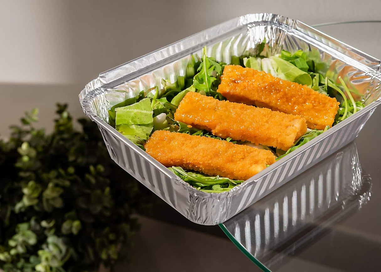 Contital Aluminum Containers R29L 4 Portions 225 x 175 Mm 100 Pcs