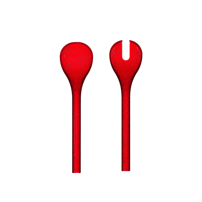 Zani Serafino Posate da Insalata Salad Server Me Synth Metacrilato Red
