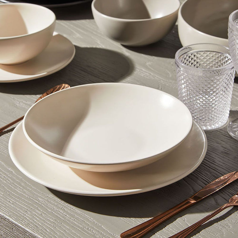 Tognana Ritual Super Strong Piatto Fondo in Stoneware Color Crema Ø22xH4,5 cm – Piatto Resistente in Gres per la Tavola