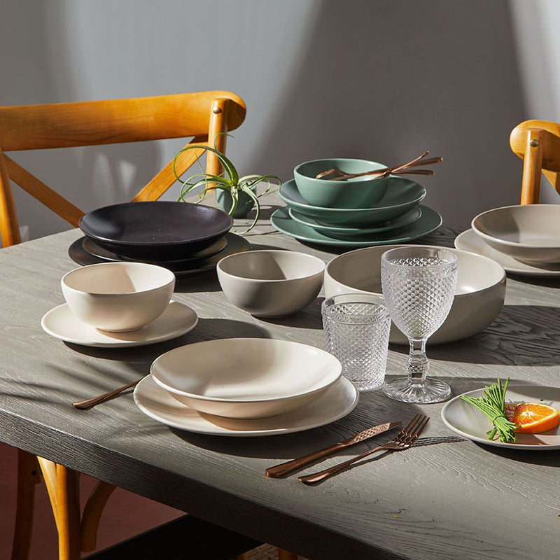 Tognana Ritual Super Strong Piatto Fondo in Stoneware Nero Ø22xH4,5 cm – Piatto Resistente in Gres per la Tavola