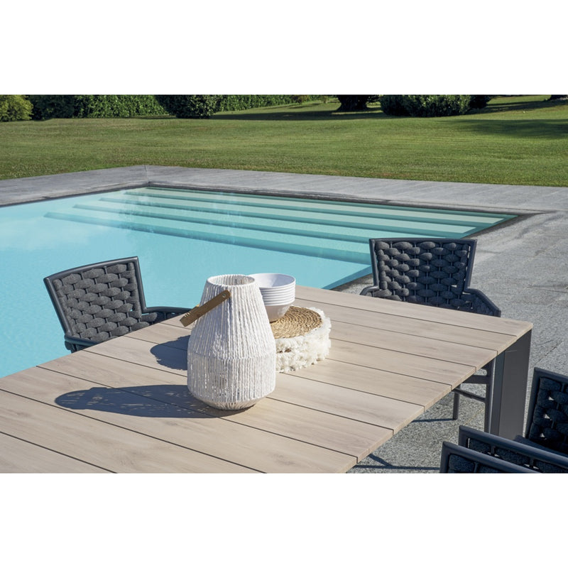 Moia Greenwood Arenzano Allungabile Antracite Effetto Legno 211/276 cm