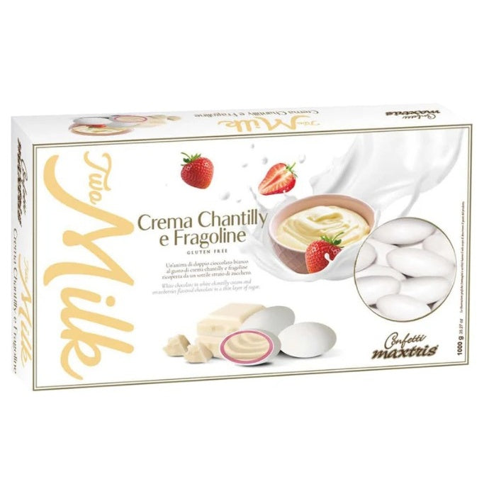 Maxtris Confetti Two Milk Crema Chantilly e Fragoline 1 Kg