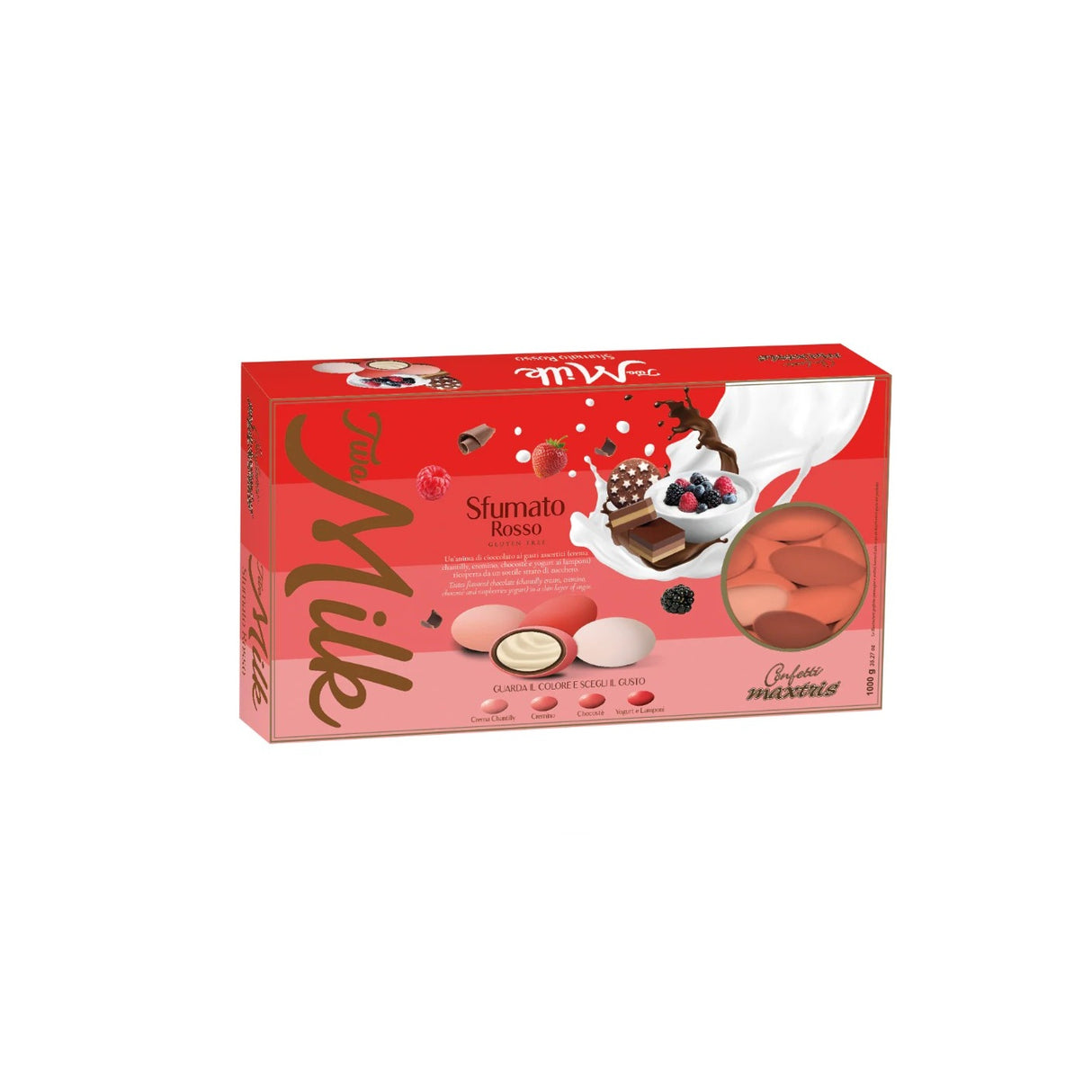 Maxtris Konfekt „Two Milk“ in Rot 1 kg