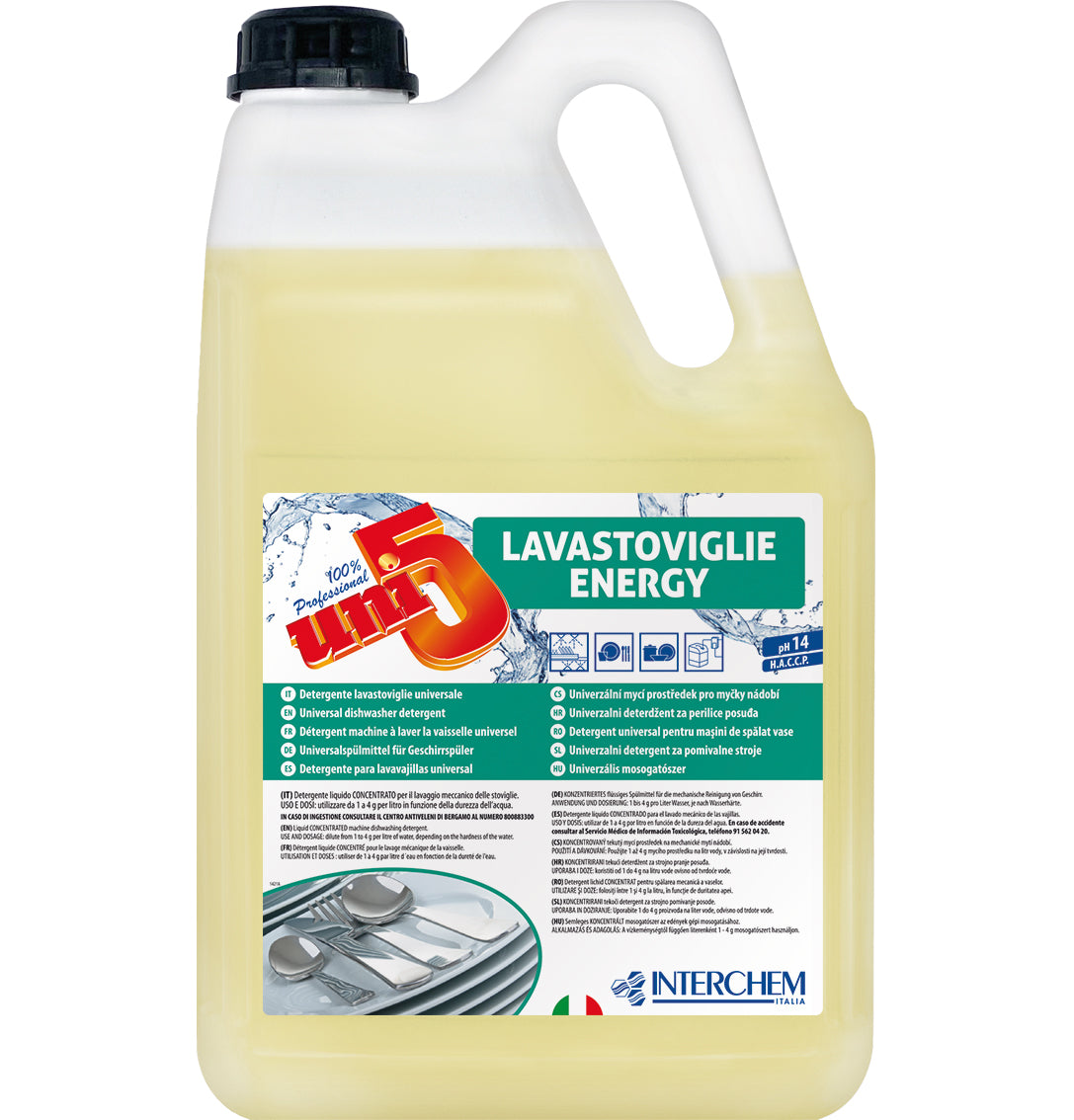 interchem italia interchem italia uni5 detergente lavastoviglie energy concentrato uso professionale 6 kg ean 8007134994436