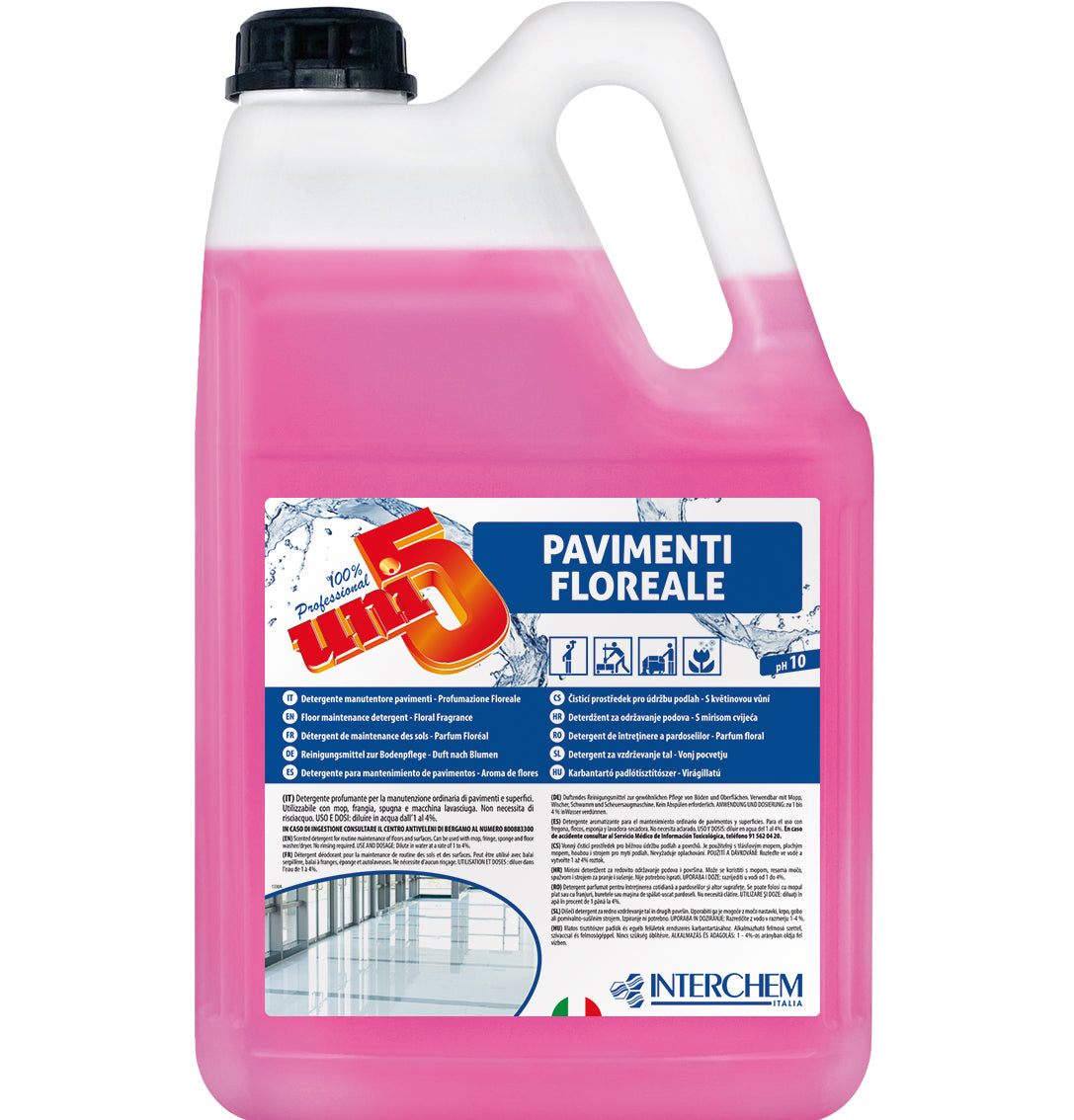 interchem italia interchem italia uni5 detergente pavimenti floreale 5 kg ean 8007134103937