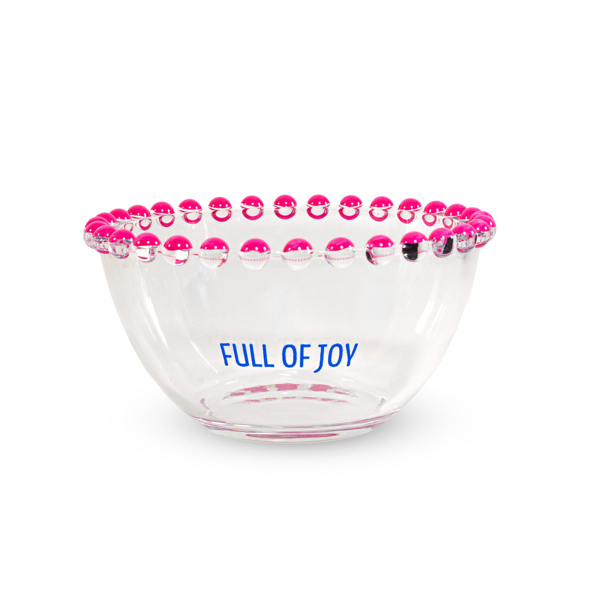 WD LifeStyle Set 2 Ciotole 500 Ml in Vetro Decorazione "Start fresh" e "Full of joy" Rosa Blu