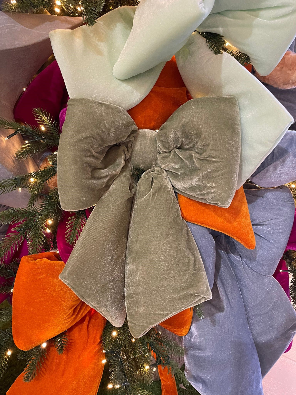 ARPIMEX Fiocco Natale Velluto 40 Cm Light Green