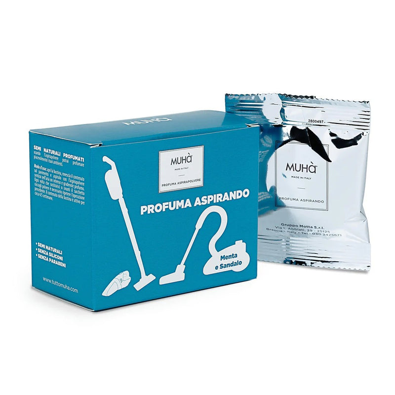 Muhà Set 5 Buste Profumi Aspirapolvere Menta e Sandalo
