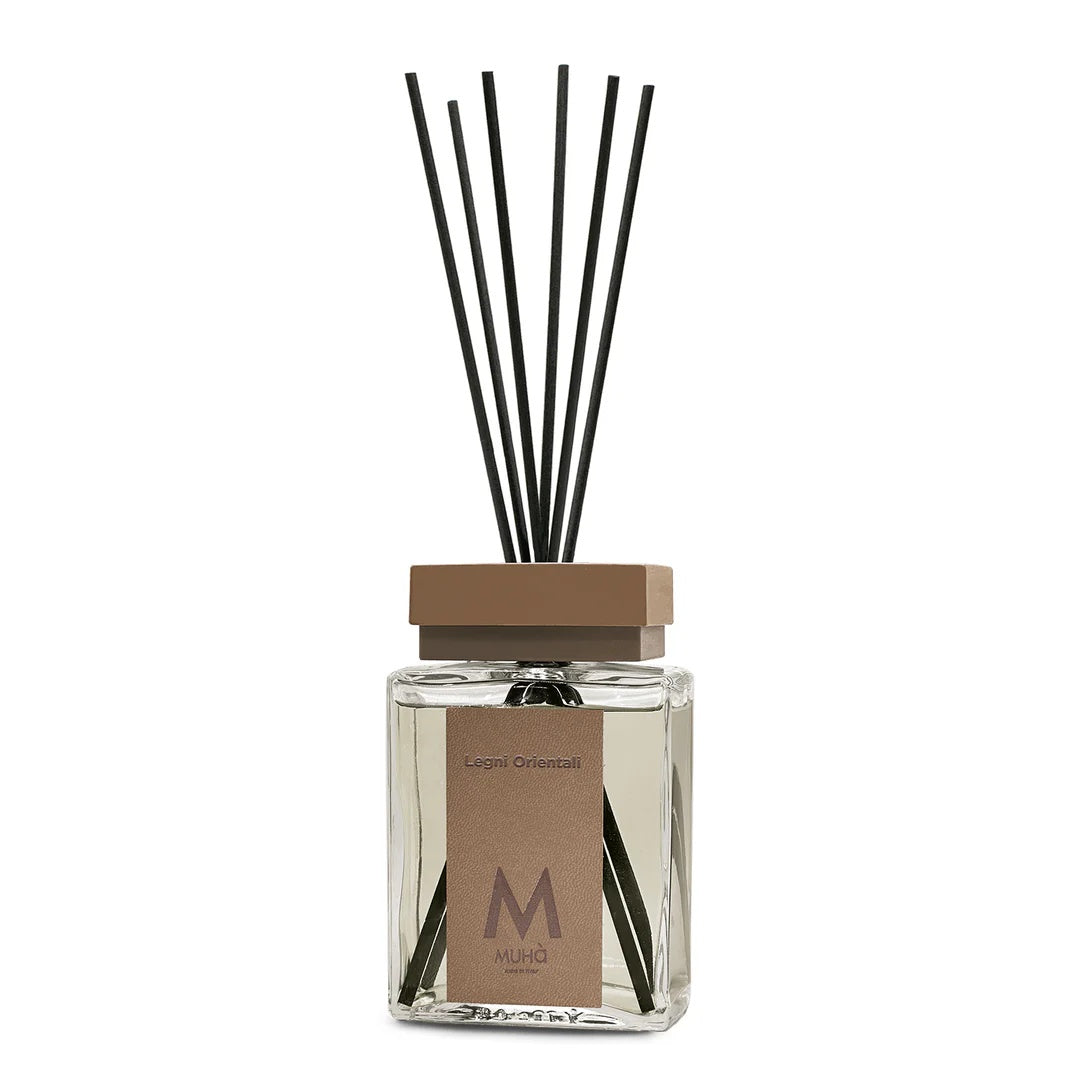 Muhà Luxe Perfume Diffusore Ambiente con Bastoncini Legni Orientali 200 Ml
