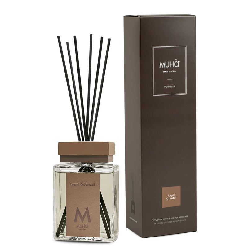 Muhà Luxe Perfume Diffusore Ambiente con Bastoncini Legni Orientali 200 Ml