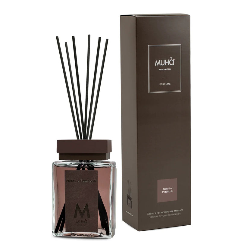 Muhà Luxe Perfume Diffusore Ambiente con Bastoncini Neroli e Patchouli 200 Ml