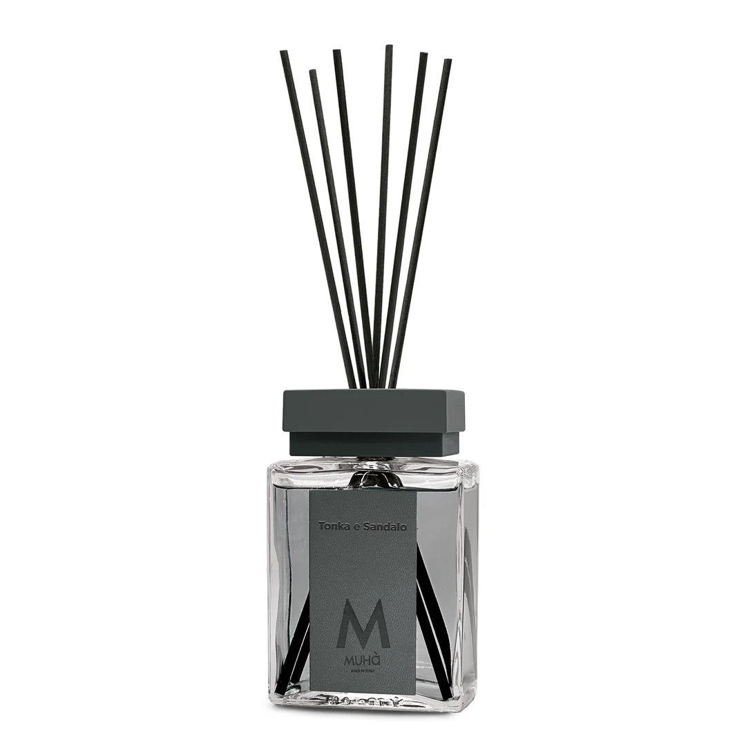 Muhà Luxe Perfume Diffusore Ambiente con Bastoncini Tonka e Sandalo