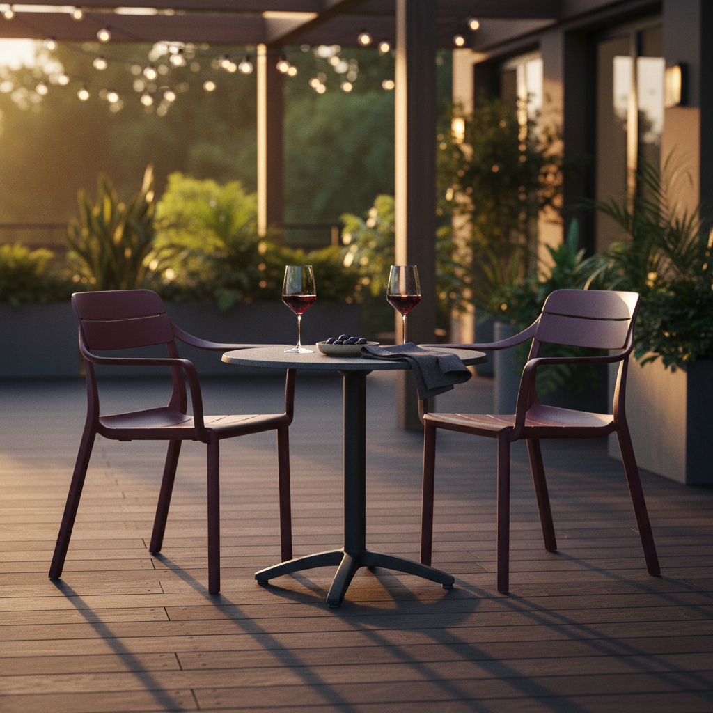 Cassia Armchair Burgundy Evening Terrace