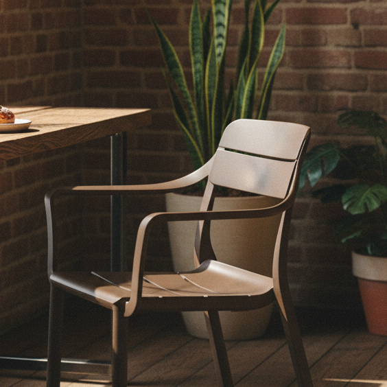 Cassia Armchair Tobacco Industrial Cafe