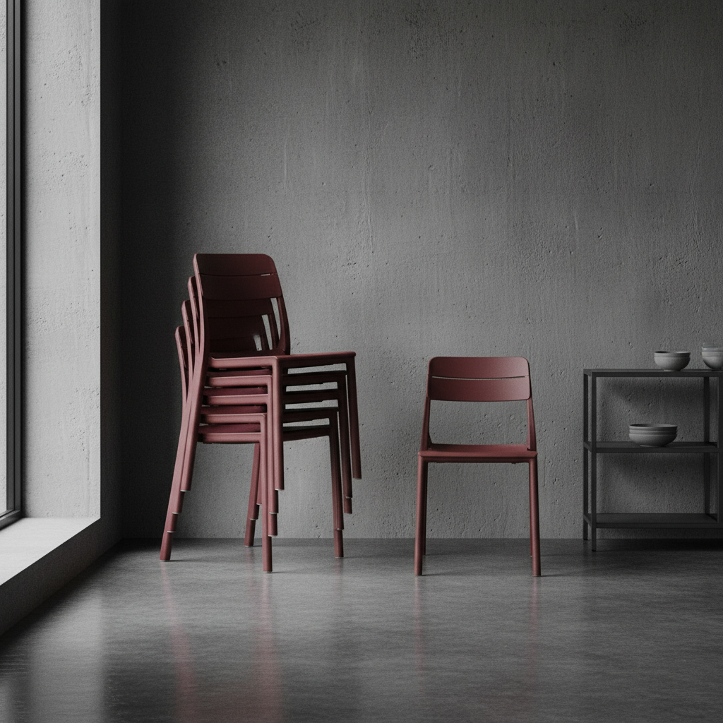 Cassia Bistrot Burgundy Stacked