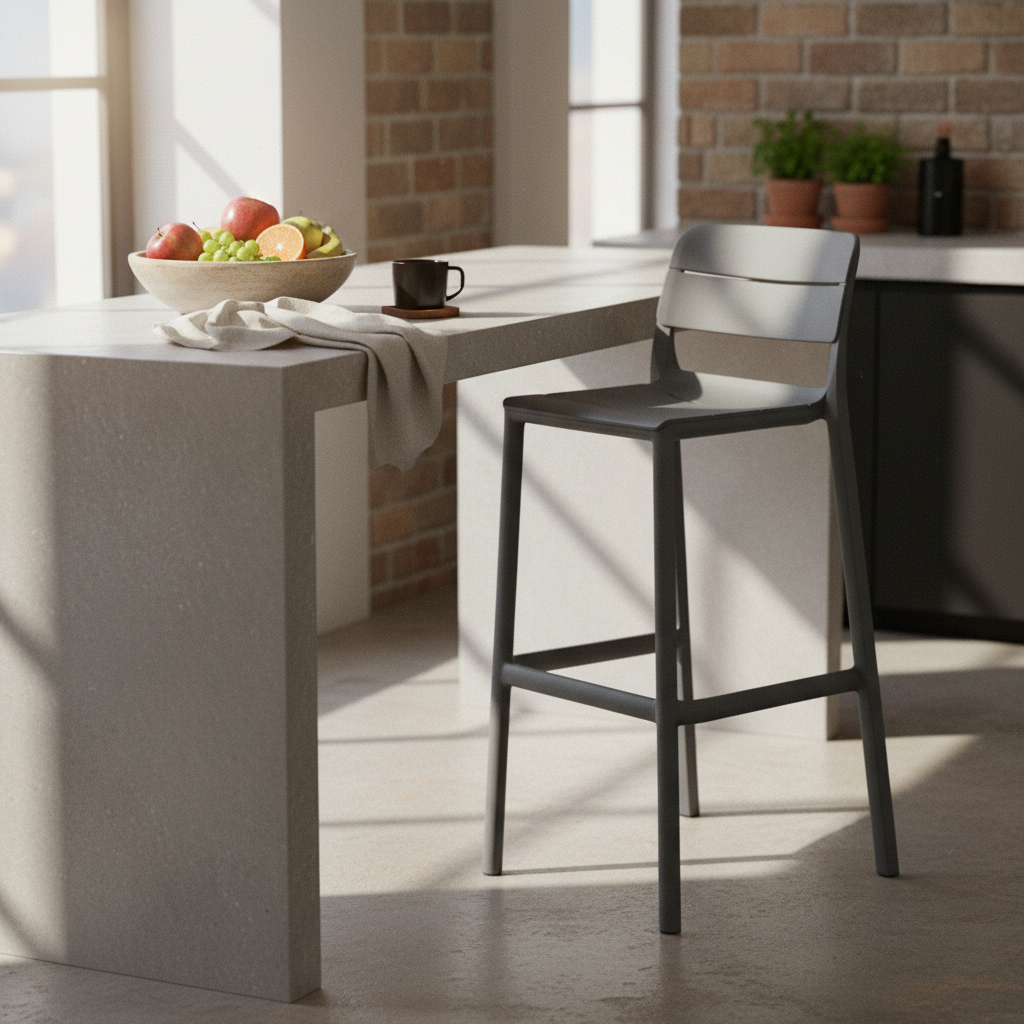 Hocker „Cassia“ – Frühstücksszene in der Küche