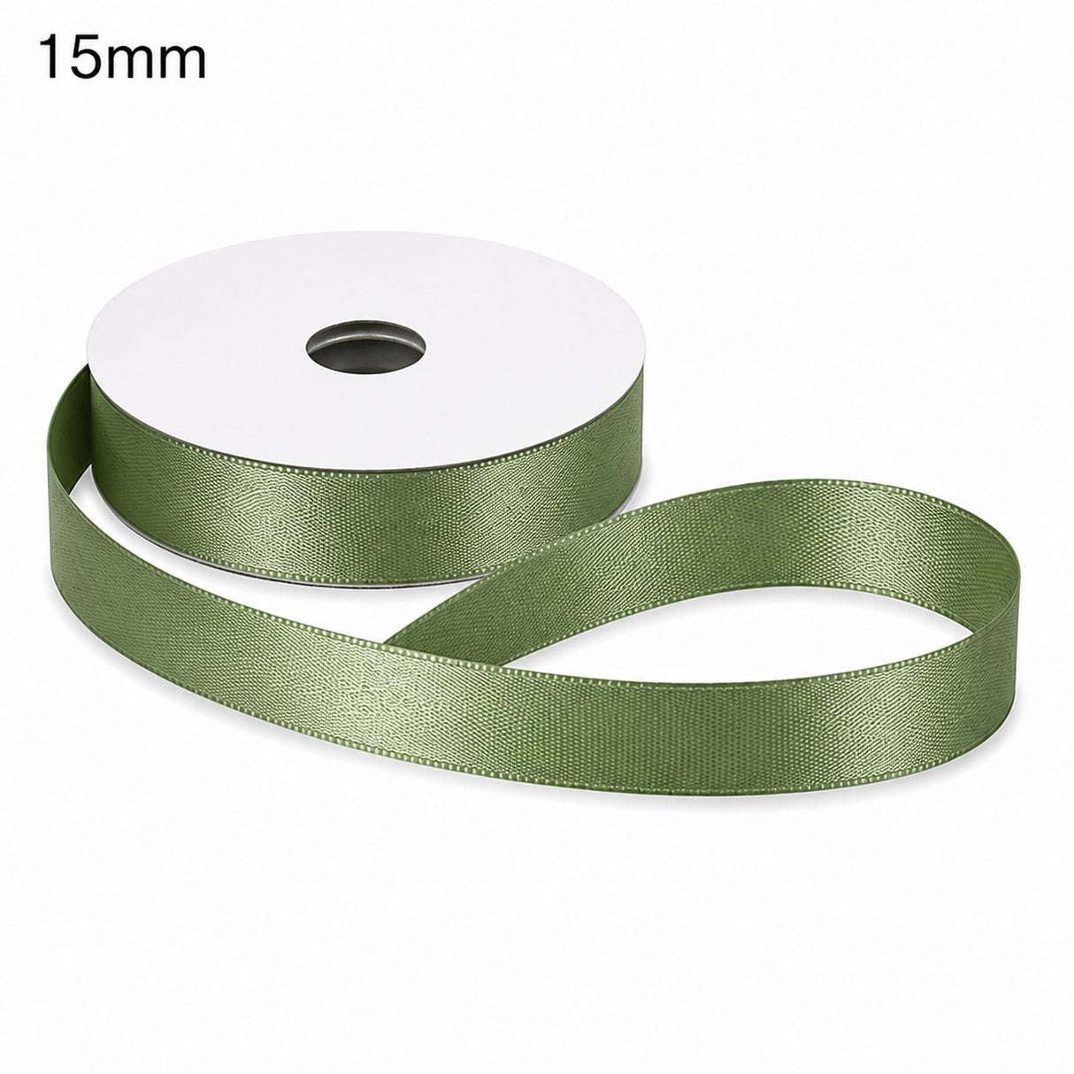 ETM Nastro Doppio Raso Colore Verde Salvia 15 mm x 50 mt