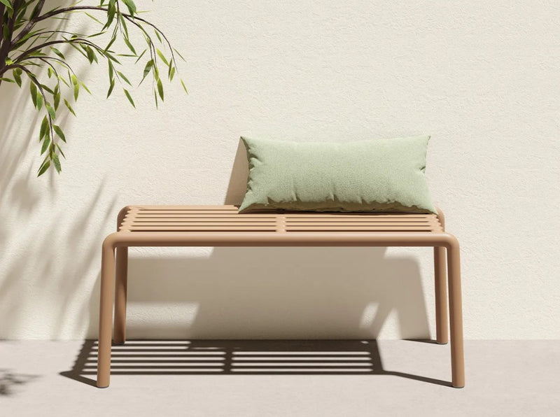 Nardi Doga Bench New Panchina da Esterno Marsala 102,5 x 44 x 39 cm – Panchina Moderna per Giardino e Terrazzo