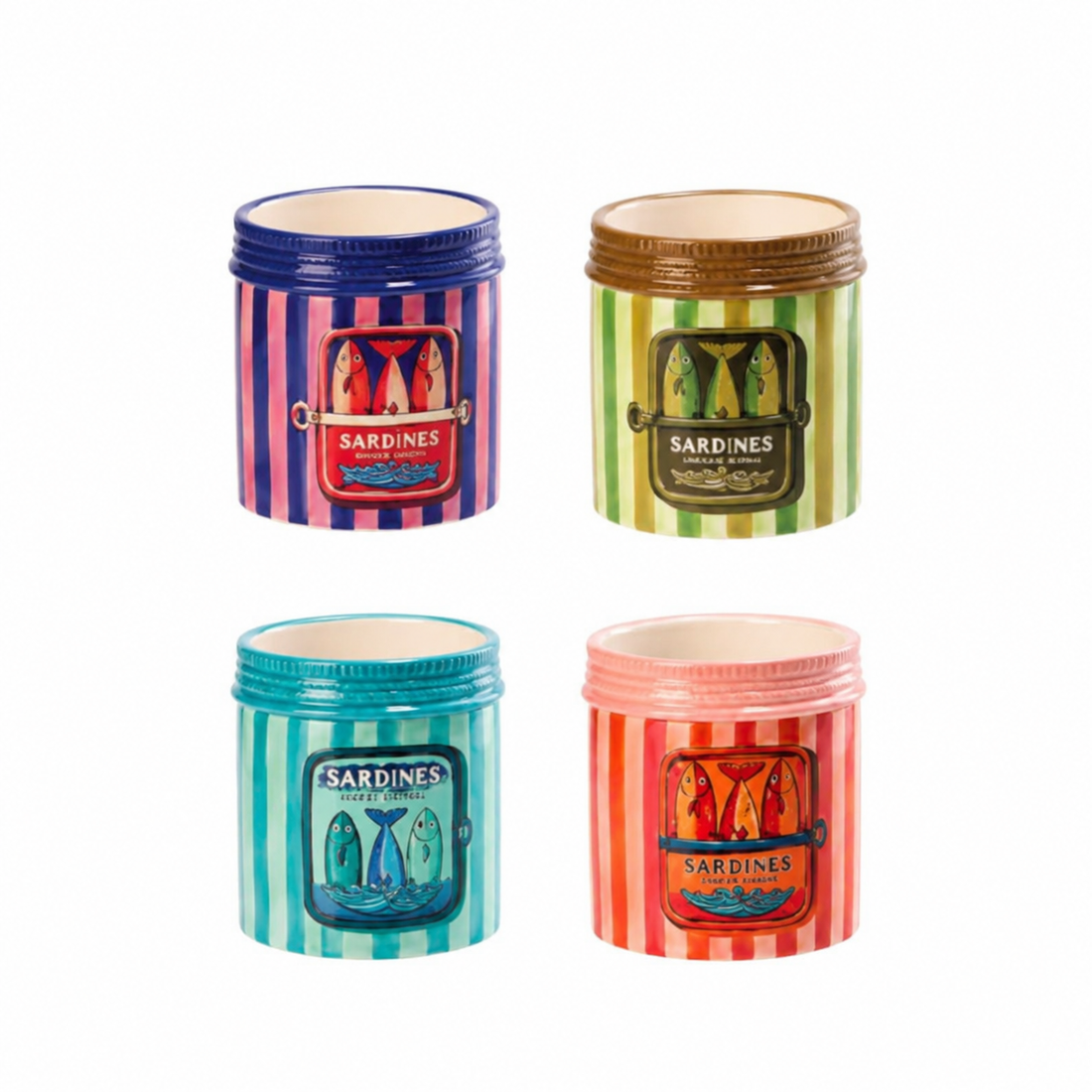 Ad Trend Algio Vaso Decorativo in Ceramica Ø 10,5 x H 11 cm – Vasetto per Fiori e Arredo Casa, Modelli Assortiti 1 Pz