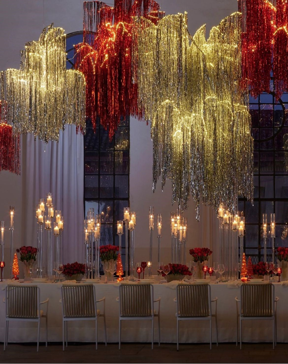 EDG Enzo De Gasperi Christmas Tree Led Fringes 600 Microled H 150 Cm D 90 Cm Champagne